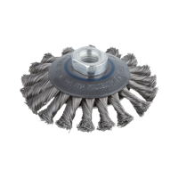 Wolfcraft Kegel-draadborstel | Gevlochten | M14 | Ø100 x 15mm | 1 stuk - 2153000
