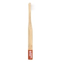 Bamboe kindertandenborstel extrazacht, rood Maat: - thumbnail