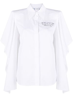 Off-White chemise à poignets resserrés - Blanc