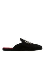 Dolce & Gabbana encrusted crown patch slippers - Noir - thumbnail