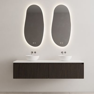Onderkast Gliss Design Timotheus 180 CM 2 Lades Incl Topplaat Charcoal