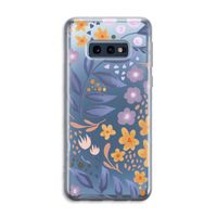Flowers with blue leaves: Samsung Galaxy S10e Transparant Hoesje