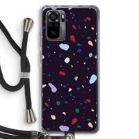 Dark Rounded Terrazzo: Xiaomi Redmi Note 10 Pro Transparant Hoesje met koord