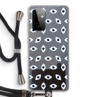 Eyes pattern: Samsung Galaxy A72 5G Transparant Hoesje met koord