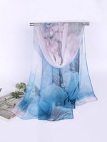 Balinees Plant Bloem Zijde Sjaal - thumbnail