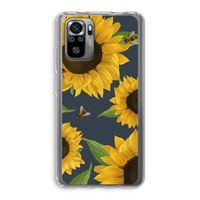 Sunflower and bees: Xiaomi Redmi Note 10S Transparant Hoesje