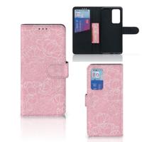 Huawei P40 Pro Hoesje White Flowers