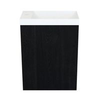 Arcqua Marble Fonteinset - 40x22x54.5cm - fontein mat wit - zonder overloop - oak black FNK497733