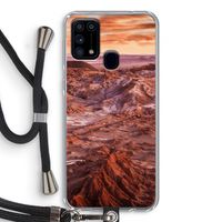 Mars: Samsung Galaxy M31 Transparant Hoesje met koord