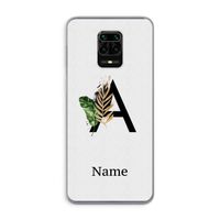 Charcoal Flora: Xiaomi Redmi Note 9 Pro Transparant Hoesje