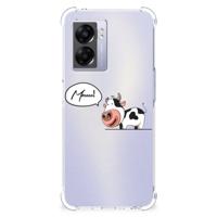 OPPO A77 5G | A57 5G Stevig | Bumper Hoesje | Cow