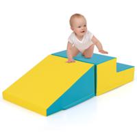 2 Stuks Trap en Glijbaan voor Baby's en Peuters Zachte Speelset voor Kinderen Zachte Schuimblokken voor Actief Binnenshuis Spelen