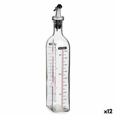 Flesje Vivalto Transparant Glas Siliconen Polypropyleen 500 ml (12 Stuks)