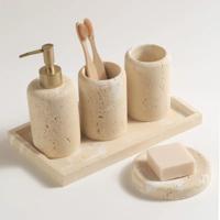 Travella Travertin Badkamer Accessoire Set