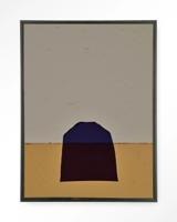 Urban Cotton Wandkleed 'Geen Paars' 110 x 145cm in Floating Frame - black