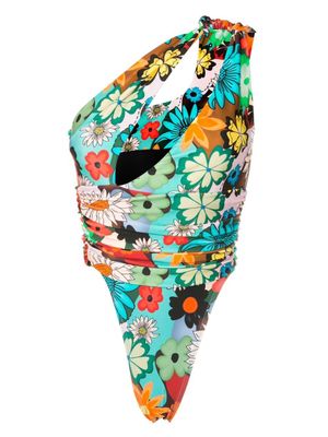 Amir Slama maillot de bain asymétrique à fleurs - Multicolore