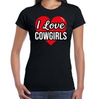 I love Cowgirls verkleed t-shirt zwart voor dames - Outfit western verkleed feest