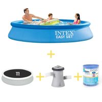 Intex Zwembad - Easy Set - 305 x 61 cm - Inclusief Solarzeil, Filterpomp & Filter - thumbnail