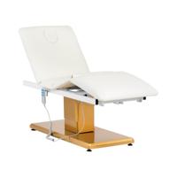 Behandelstoel - 300 W - 190 x 65 x 60 - 73 cm - 150 kg - wit / goud