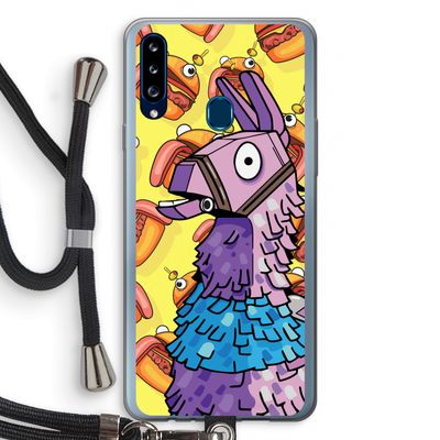 Loot Burger: Samsung Galaxy A20s Transparant Hoesje met koord