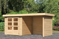 Woodfeeling | Tuinhuis Askola 2 met Overkapping 2,4, Zij- en Achterwand | Onbehandeld - thumbnail