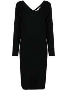 Stella McCartney robe en maille à col v - Noir