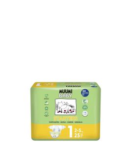 Muumi Baby Eco luiers maat 1 newborn 2-5kg (25 st)