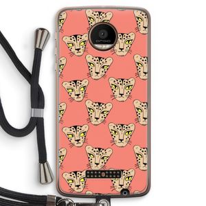 Tijger: Motorola Moto Z Force Transparant Hoesje met koord