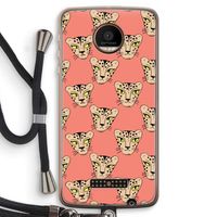 Tijger: Motorola Moto Z Force Transparant Hoesje met koord