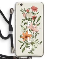 Hello bloemen: Huawei Ascend P8 Lite (2017) Transparant Hoesje met koord
