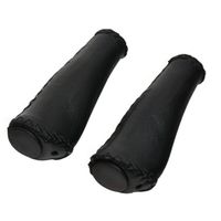 QT Cycletech handvatten 135 mm leer zwart 2 stuks - thumbnail