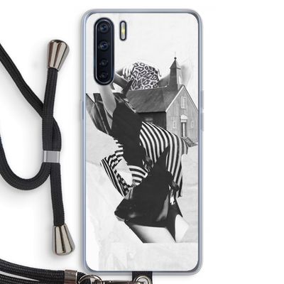 House: Oppo A91 Transparant Hoesje met koord