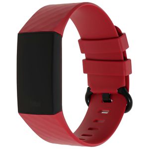 Fitbit Charge 3 & 4 Sport Wafel Bandje - Rood - ML