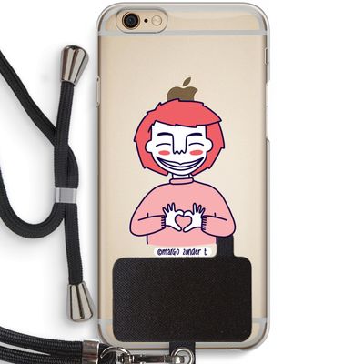 Hartje: iPhone 6 / 6S Transparant Hoesje met koord