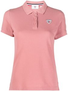 Rossignol polo à logo appliqué - Rose