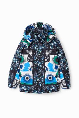 Gewatteerd jack met patch - BLUE - 13/14