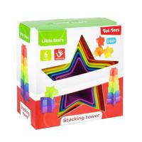 Toi-Toys Little stars stapeltoren ster 6-delig Toi-Toys Little stars stapeltoren ster 6-delig