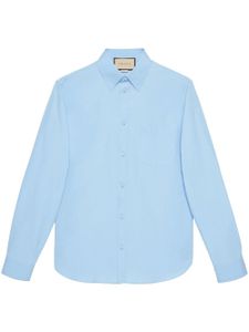 Gucci chemise en popeline à manches longues - Bleu