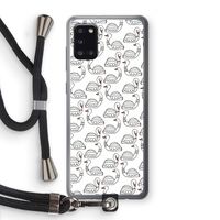 Zwanen: Samsung Galaxy A31 Transparant Hoesje met koord
