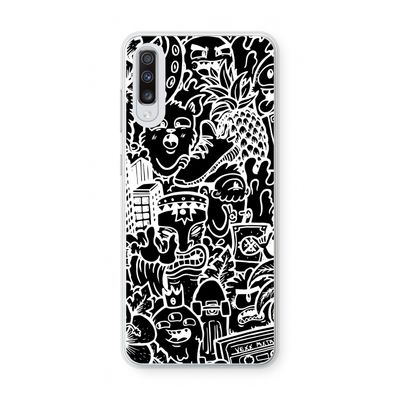 Vexx Black Mixtape: Samsung Galaxy A70 Transparant Hoesje