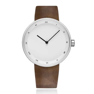 LGT JWLS Herenhorloge met Bruine Leren Band en Witte Wijzerplaat