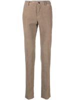 Incotex pantalon chino en coton à taille mi-haute - Marron