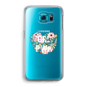 GRL PWR Flower: Samsung Galaxy S6 Transparant Hoesje