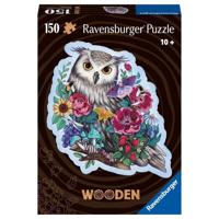 Houten puzzel - Vorm - 150 stukjes - Bloemenuil