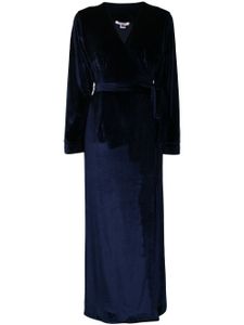 Gilda & Pearl robe de chambre Saratoga en velours - Bleu