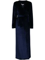 Gilda & Pearl robe de chambre Saratoga en velours - Bleu - thumbnail