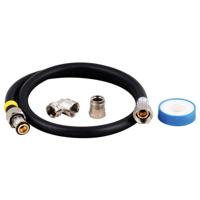 Scanpart gasslang aansluitset 1/2 100cm aluminium (NL) Fornuis accessoire Zwart