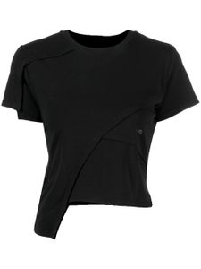 HELIOT EMIL t-shirt asymétrique à logo imprimé - Noir