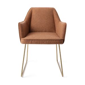 Jesper Home Tome eetkamerstoel slide gold Cinnamon Bun