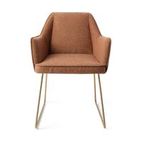 Jesper Home Tome eetkamerstoel slide gold Cinnamon Bun